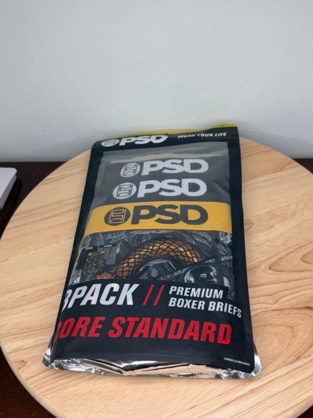 PSD 3 Pack Core Standard Boxer Briefs Mamba Money Black/Gold Size Small NEW